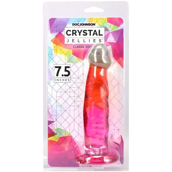 Дилдо Doc Johnson Crystal Jellies - 7.5 Inch Classic Dong - Rainbow SX4490 фото