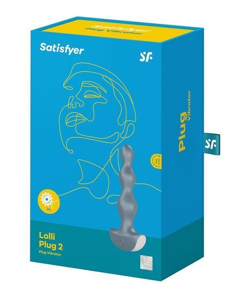 Анальний стимулятор-намистини з двома моторами Satisfyer Lolli-Plug 2 ice blue Да фото