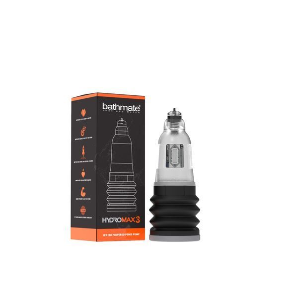 Гідропомпа Bathmate Hydromax 3 Clear, для члена довжиною до 7,5 см, діаметр до 4,5 см Да фото
