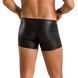 Чоловічі шкіряні боксери з блискавками Passion 049 SHORT MATT L/XL Black Да фото 2