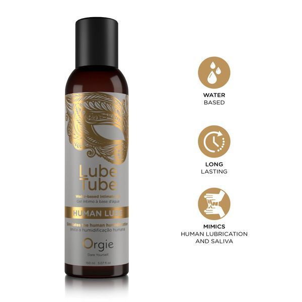 Лубрикант на водній основі Orgie Lube Tube Human Lube, 150 мл, імітація природної змазки та слини Да фото