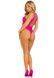 Боді Leg Avenue Opaque racer tank bodysuit, One Size, рожеве, імітація шнурівки, низ &mdash; стрінги Да фото 3