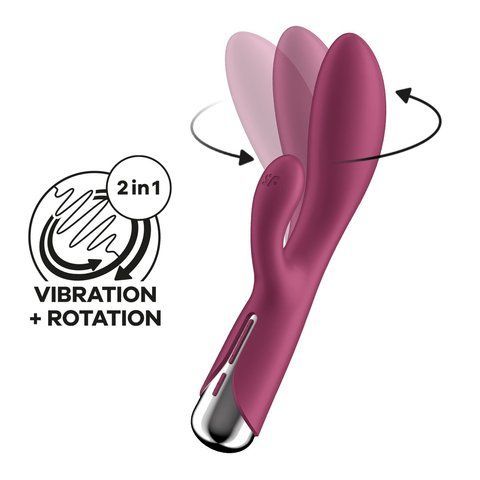Вібратор-кролик з ротацією Satisfyer Spinning Rabbit 1 Red, 3 мотори SX0561 фото