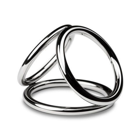 Потрійне ерекційне кільце Sinner Gear Unbendable &ndash; Triad Chamber Metal Cock and Ball Ring &ndash; Large Да фото