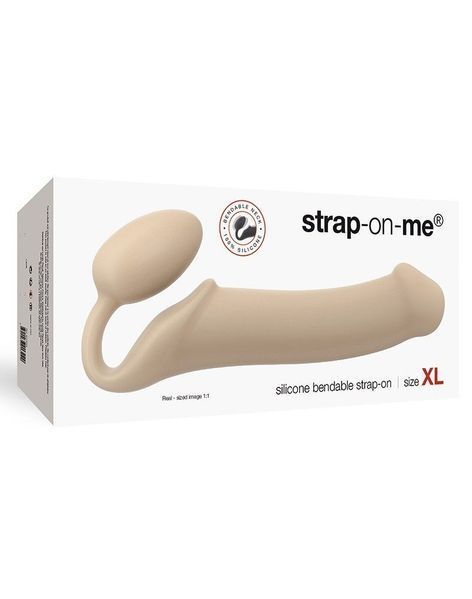 Безремінний страпон Strap-On-Me Flesh XL, повністю регульований, діаметр 4,5 см Да фото