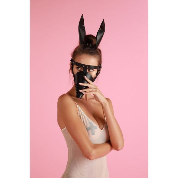 Маска Doberman MLA5 Candy Hero зі шкіри, ручна робота, чорна 30794 фото