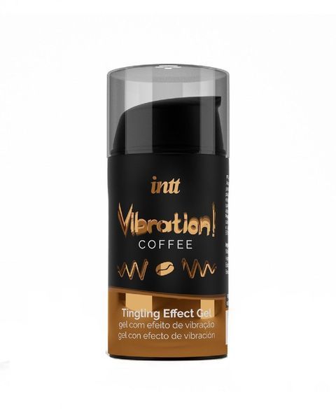 Рідкий вібратор Intt Vibration Coffee (15 мл), густий гель, дуже смачний, діє до 30 хвилин Да фото
