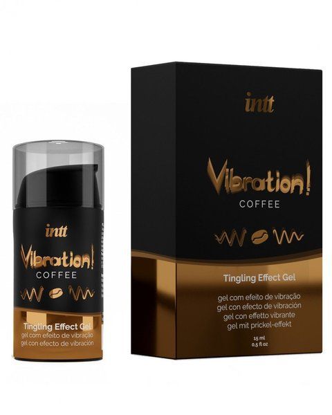 Рідкий вібратор Intt Vibration Coffee (15 мл), густий гель, дуже смачний, діє до 30 хвилин Да фото