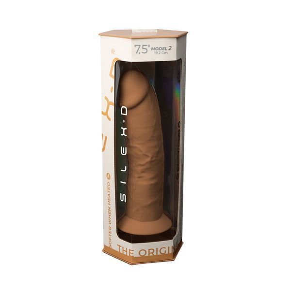 Фалоімітатор SilexD Henry Caramel (MODEL 2 size 7.5in), двошаровий, силікон + Silexpan, діаметр 4,8 см Да фото