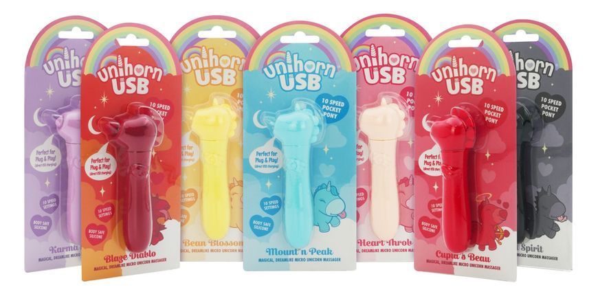 Вібратор-єдиноріжка Unihorn USB Bullet &ndash; Wild Spirit, віброкуля, USB-зарядка, 10 режимів SX2874 фото