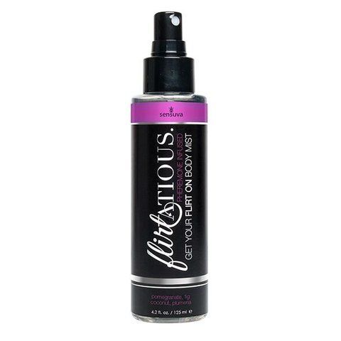 Спрей-міст для тіла з феромонами Sensuva Flirtatious Pomegranate, Fig, Coconut & Plumeria (125 мл) Да фото