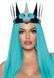 Корона злої королеви Leg Avenue Faux leather spiked crown Black, штучна шкіра, заклепки Да фото 2