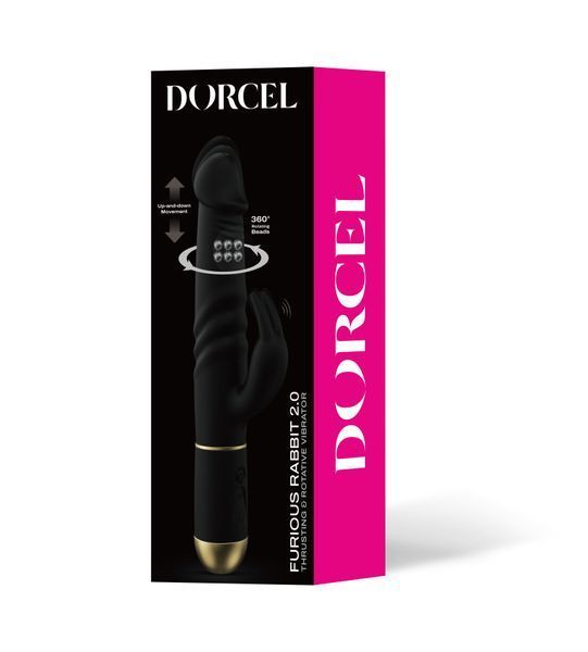Вібратор Dorcel Furious Rabbit 2.0 зі зворотно-поступальними рухами головки, перезаряджуваний Да фото