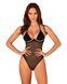 Прозоре боді Obsessive Selinne teddy XS/S Black, дрібна сітка, подвійні бретелі Да фото 8