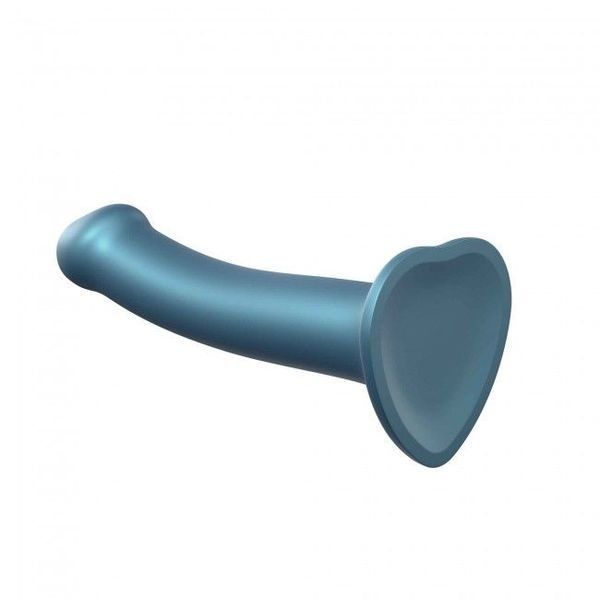 Насадка для страпону Strap-On-Me Mono Density Dildo M Blue, діам. 3,3 см, одношаровий силікон, гнучк Да фото