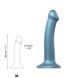 Насадка для страпону Strap-On-Me Mono Density Dildo M Blue, діам. 3,3 см, одношаровий силікон, гнучк Да фото 4
