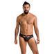 Чоловічі сліпи з вирізами Passion 041 SLIP JOE L/XL Black, екошкіра, відкриті сідниці Да фото 9