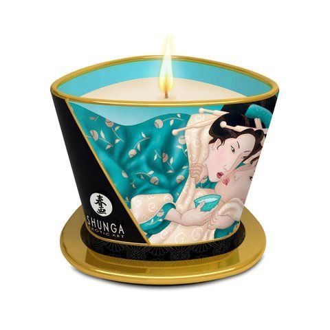 Масажна свічка Shunga Massage Candle &ndash; Island Blossoms (170 мл) з афродизіаками Да фото