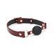 Силіконовий кляп Liebe Seele Wine Red Ball Gag, діаметр кульки 4,3 см, ремінь із натуральної шкіри Да фото 2
