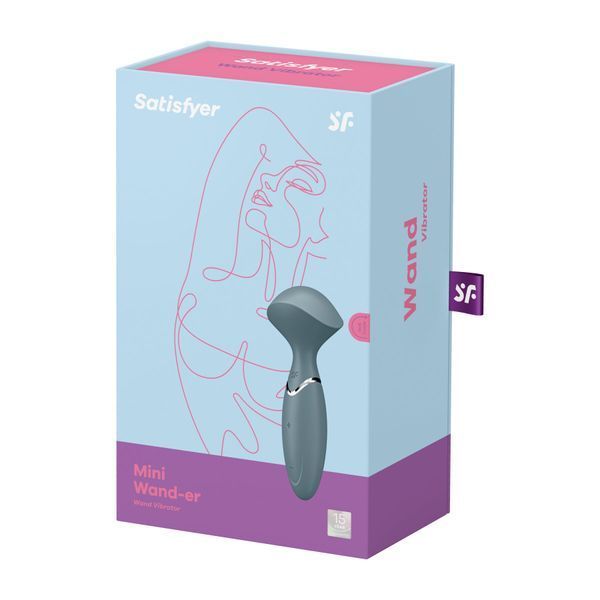 Вібромасажер Satisfyer Mini Wand-er Grey Да фото