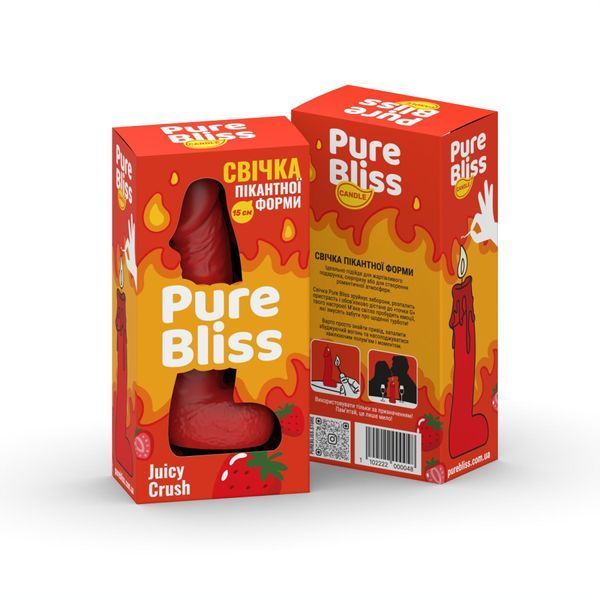 Ароматна свічка пікантної форми Pure Bliss Red Juicy Crush (Ягідний вибух) 15 см Да фото