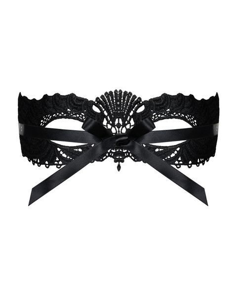 Мереживна маска Obsessive A700 mask, єдиний розмір, чорна Да фото