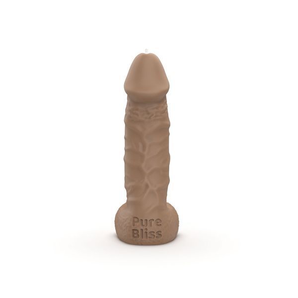 Свічка у вигляді члена Pure Bliss MINI Brown 15 см Да фото