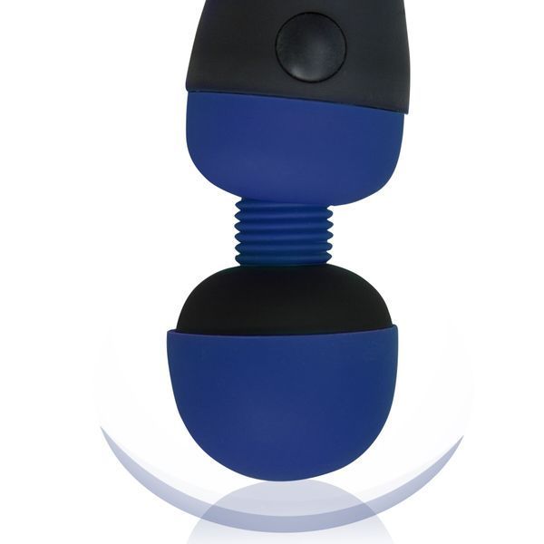 Вібромасажер PalmPower Recharge Blue, перезаряджуваний, гнучка головка, тревел-замок Да фото