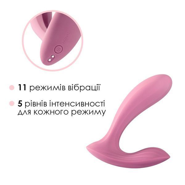 Смарт-вібратор у трусики Svakom Erica Romantic Rose, дуже гнучкий, 2 мотори Да фото