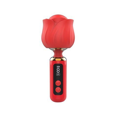 Вібромасажер Loviss Rose Mini Massage Wand Vibrator, головка у вигляді троянди, 9 режимів Да фото