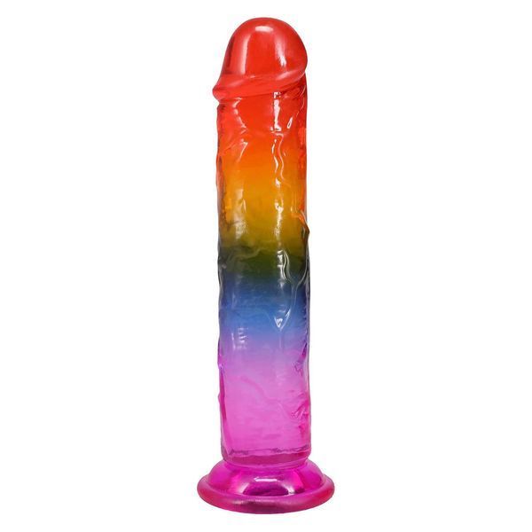 Дилдо Doc Johnson Crystal Jellies - 7.5 Inch Dong - Rainbow SX4444 фото