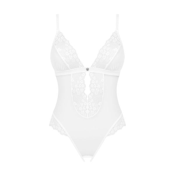 Еротичне напівпрозоре боді Obsessive Heavenlly crotchless teddy XL/2XL, з доступом Да фото