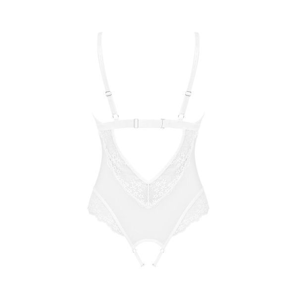 Еротичне напівпрозоре боді Obsessive Heavenlly crotchless teddy XL/2XL, з доступом Да фото
