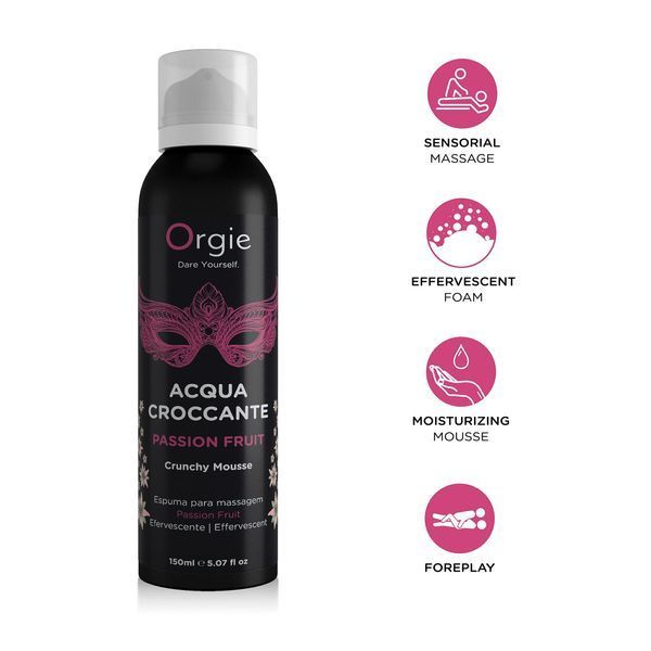 Масажна пінка Orgie &ndash; Acqua Croccante Passion Fruit (150 мл), ефект бульбашок, що лопаються Да фото